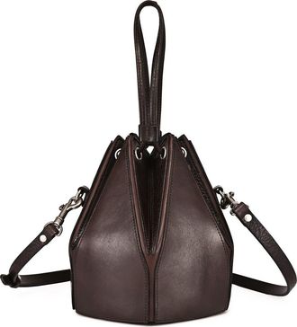 OLD TREND Prism Small Convertible Leather Bucket Crossbody in Taupe at Nordstrom