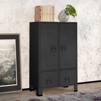vidaXL Armario Industrial Acero Gris Antracita 67x35x107 Cm Vidaxl