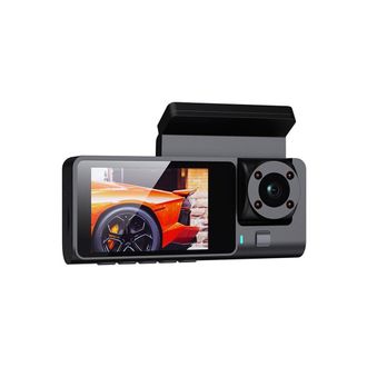 OEM Dvr Para Coche De 3 Canales, C&aacute;mara De Visi&oacute;n Trasera Para Aparcamiento, Grabadora De V&iacute;deo, Visi&oacute;n Nocturna Gran Angular