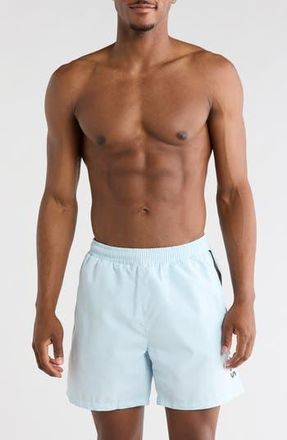 BOSS Dolphin Swim Trunks in Light/Pastel Blue at Nordstrom Rack, Size Xx-Large