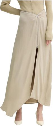 Nanushka Zella Maxi Rok - Dames - Maxi Rokken - Beige - M - Rokken