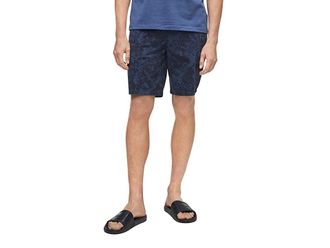 Calvin Klein Mens Casual Twill Print Shorts Mens Shorts Sky Captain : 40, Cotton/Polyamide/Elastane