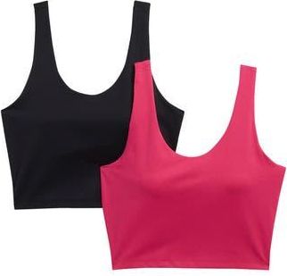 Yogalicious Lux Everyday Cloud Support Tank Set in Vivacious/Black at Nordstrom Rack, Size Medium