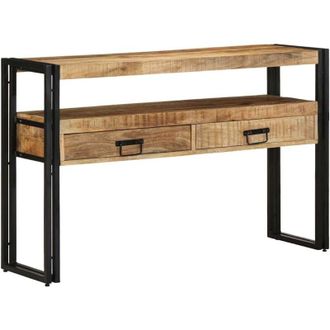 vidaXL Mesa Consola Marr&oacute;n 120 X 33 X 75 Cm Madera Maciza De Mango