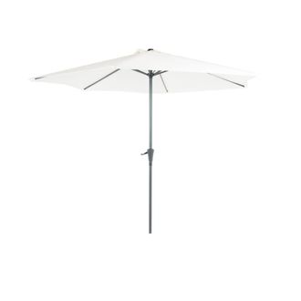 ED&Egrave;N JARD&Iacute; Parasol fijo redondo de jard&iacute;n, tela de 270 cm, aluminio, color beige