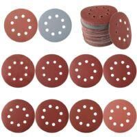 OEM 100 Discos De Lijado, Discos Abrasivos, Papel De Lija, Papel De Lija Para Lijadora Circular, Grano 80/180/240/320/400/800/1000/1500/2000/3000, 125 Mm 