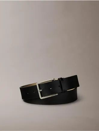 Calvin Klein Mens Classic Leather Belt - Black - XL