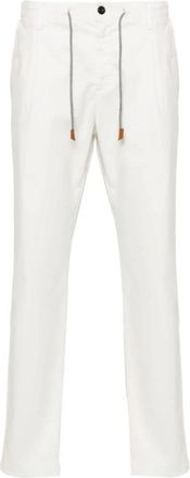 Eleventy Broeken, Heren, Wit, W32, Katoen, Chino Jogger Broek