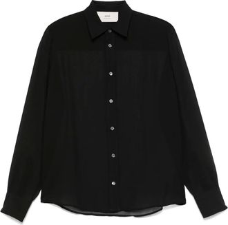 Ami Camicia semi trasparente - Nero