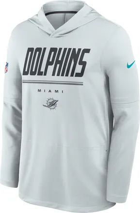 Nike Miami Dolphins Sideline Nike Mens Dri-FIT NFL Long-Sleeve Hooded Top in Purple | 03B90GWX9P-TG4