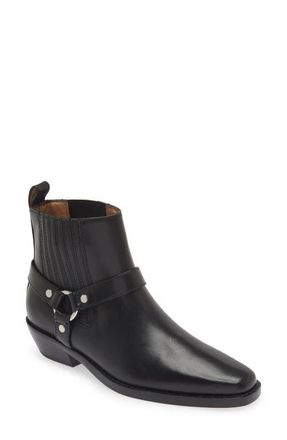Madewell The Santiago Western Ankle Boot in True Black at Nordstrom, Size 7