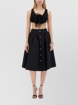 Moschino poplin a-line skirt