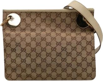 Gucci Pre-owned Cross Body Bags, female, Beige, Size: ONE SIZE Pre-owned Canvas crossbody-bags