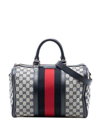 Gucci Borsa a tracolla Joy Boston media in tela GG con decorazione Web 2016-2025 - Marrone