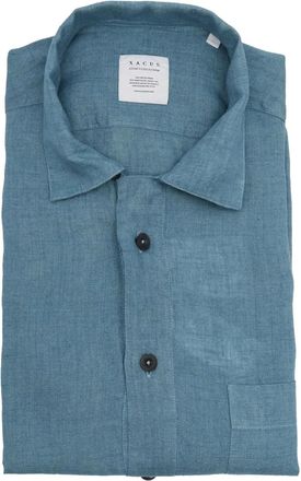 Xacus Camicia in lino - Blu