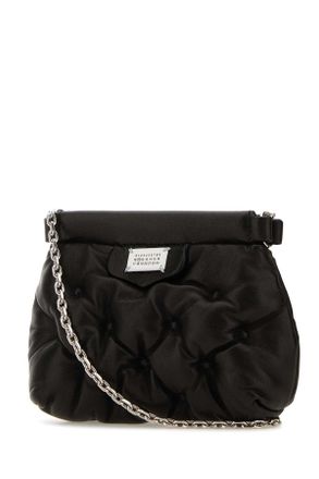 Maison Margiela Womens Black Nappa Leather Baby Glam Slam Classique Crossbody Bag Borse A Tracolla