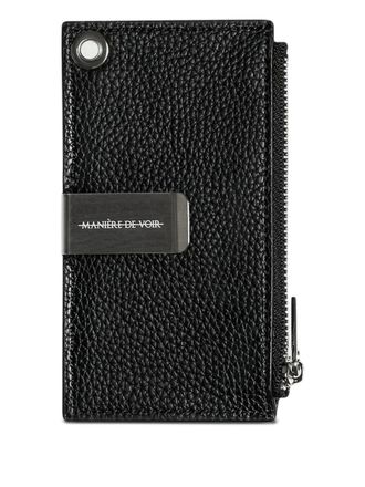 Mani&egrave;re De Voir Portacarte in pelle sintetica con catena - Nero