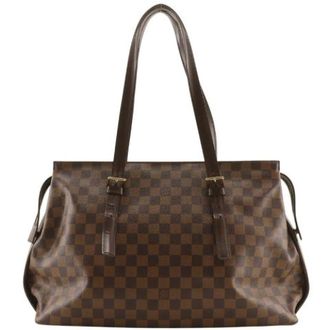 Louis Vuitton Pre-owned Tote Bags, female, Brown, Size: ONE SIZE Pre-owned Chelsea Damier Canvas Tote Bag