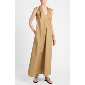 Santorelli Niu Cap Sleeve Maxi Dress in Chai at Nordstrom, Size X-Small