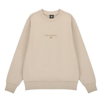 New Balance Solid Color Round Neck Sports Pullover Khaki AMT21555-PEB