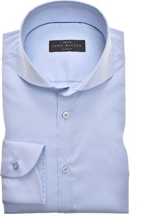 John Miller Heren, Overhemden, Blauw, Maat: 2XL Katoen