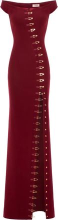 Murmur Ivy embellished slit maxi dress - Red