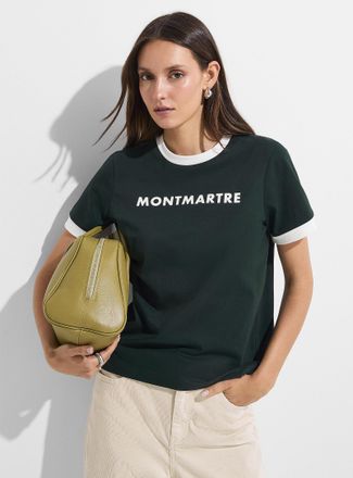 Icone Womens Parisian borough piped T-shirt