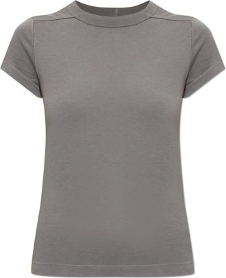 Rick Owens Tops, Dames, Grijs, M, Katoen, Cropped Level T-Shirt