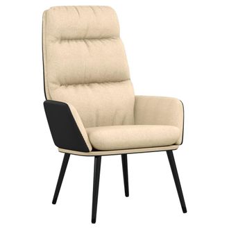vidaXL Sill&oacute;n De Relax De Tela Crema Vidaxl