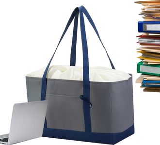 Generic Grocery Shopping Bags, Waterproof Drawstring Foldable Tote, Large Insulated Shopping Bags with Handles, Durable Polyester Material Carry Bag, Foldable