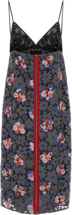 Fendi Womens Printed Dress Gray Cotton Viscose Nylon