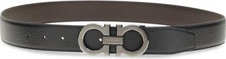 Ferragamo Mens Black Calf Leather Bos Taurus Regular Belt