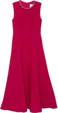 Roland Mouret Crystal-embellished Flared Midi Dress