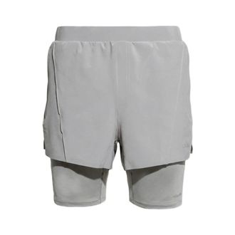 adidas Running Shorts, male, Gray, Size: XS D4T Training 2in1 Shorts