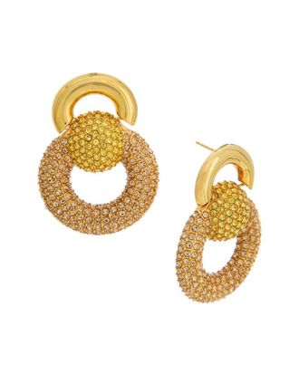 Oscar De La Renta Rhinestone Drop Earrings
