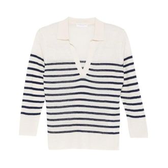 Majestic Filatures Dames, Tops, Wit, Maat: M Linnen
