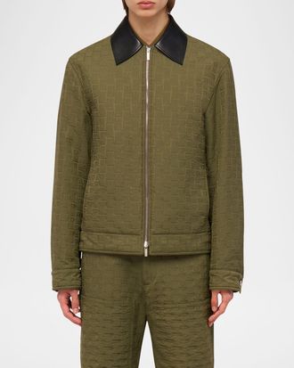 Ferragamo Mens Monogram Jacquard Jacket