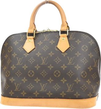 Louis Vuitton Alma Handbag Monogram Canvas Brown Canvas Handbag (Pre-Owned)