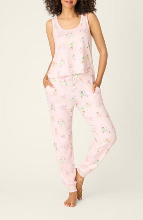 PJ Salvage Pupcation Palm Pajamas in Light Pink at Nordstrom, Size X-Large