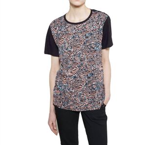 Proenza Schouler Womens Coral Aster Georgette Top In Multi-Color