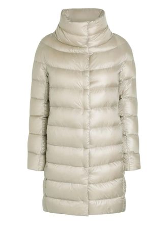 Herno high-neck quilted coat - Grijs