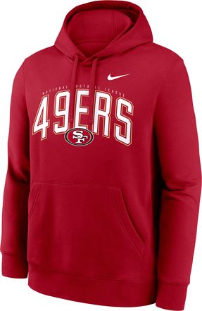 Nike San Francisco 49ers Club Nike Mens NFL Pullover Hoodie in Red | NKDK6DL9B-L3P