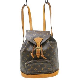 Louis Vuitton Vintage Montsouris Monogram Canvas Brown Canvas Backpack Bag (Pre-Owned)