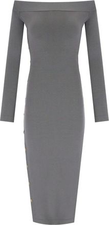 Elisabetta Franchi Dames, Jurken, Grijs, Maat: XS Viscose