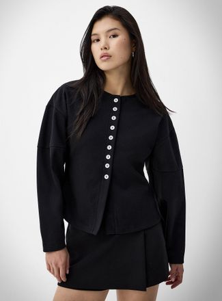 Vero Moda Womens Voluminous sleeves felted knit Cardigan Sweater