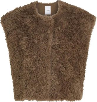 Penn & Ink Omkeerbaar Vest - Dames - Jassen - Bruin - Maat: L Taf