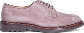 Brunello Cucinelli Derby stringate in pelle scamosciata - Rosa