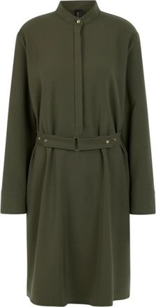 Marc Cain Shirtjurk met ceintuur - Dames - Shirt Kleedjes - Groen - XS - Kleedjes
