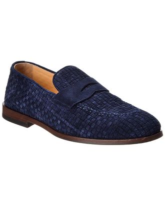 Brunello Cucinelli Woven Suede Loafer