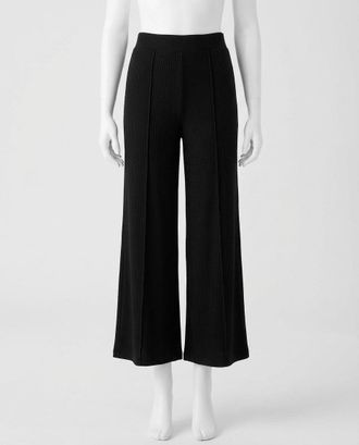 Z Supply Marled Wide Leg Pant In Black